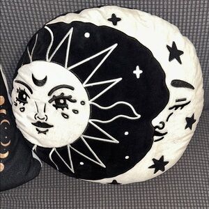 Killstar Black and White Celestial Accent Pillow